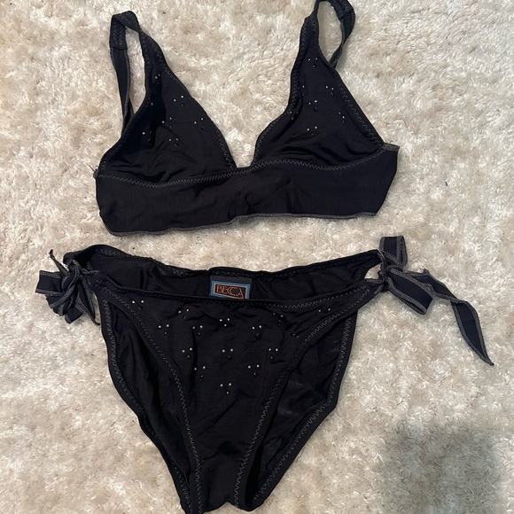 BECCA Swim Becca Black Bikini Studs Small Poshmark